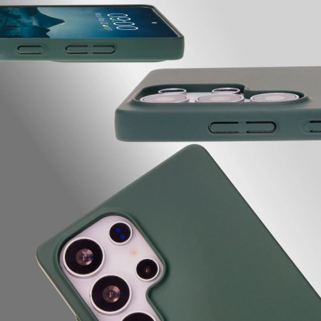 Etui Bizon Case Łupka do Galaxy S25 Ultra, zielone