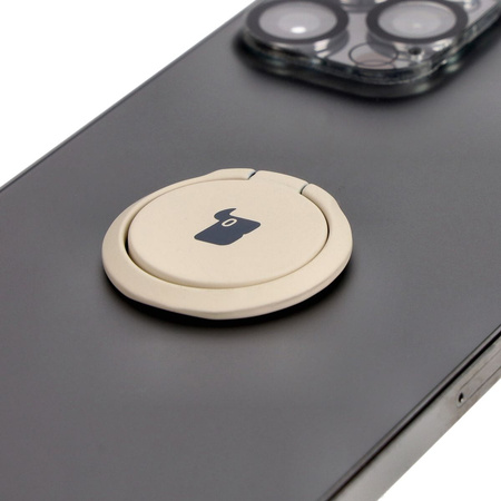 Uchwyt na palec Bizon Accessories Ring Turtle uniwersalny, beżowy