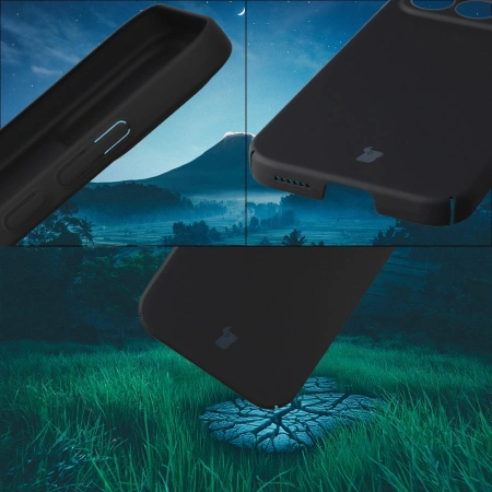 Etui Bizon Case Łupka do Xiaomi POCO F8 Pro, czarne