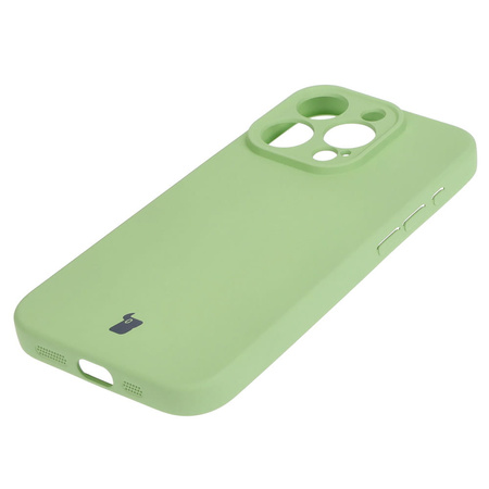 Etui Bizon Case Silicone do iPhone 15 Pro, jasnozielone