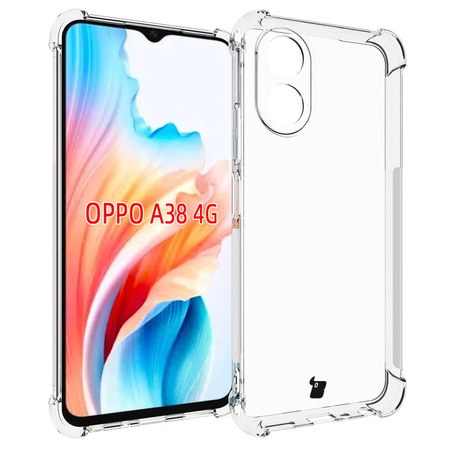 Etui + 2x szkło Bizon Case Clear Pack do Oppo A38 4G, przezroczyste