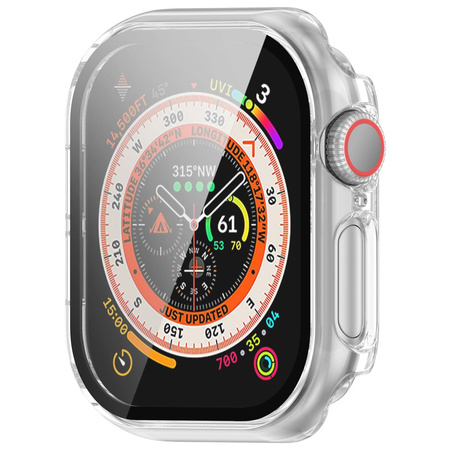 Etui ze szkłem do zegarka Bizon Case Watch Adamo do Apple Watch 11 / 10 (46mm), przeźroczyste