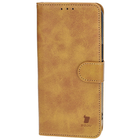 Etui z klapką Bizon Case Pocket do iPhone 14 Pro Max, brązowe