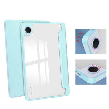 Etui Bizon Case Tab Clear Matt do Samsung Galaxy Tab A9, błękitne