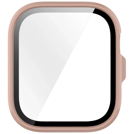 Etui ze szkłem do zegarka Bizon Case Watch Adamo do Huawei Watch Fit 4 Pro, różowe