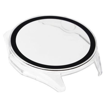 Etui ze szkłem do zegarka Bizon Case Watch Adamo do Huawei Watch GT6 46 mm, przeźroczyste