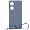 Etui Bizon Case Silicone Sq do Oppo A98 5G, szare