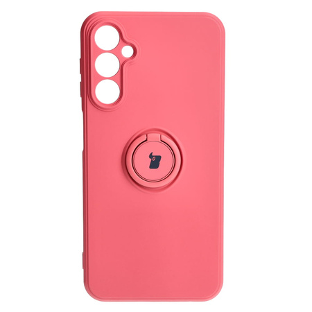 Etui Bizon Case Silicone Ring Sq do Samsung Galaxy A24, brudny róż