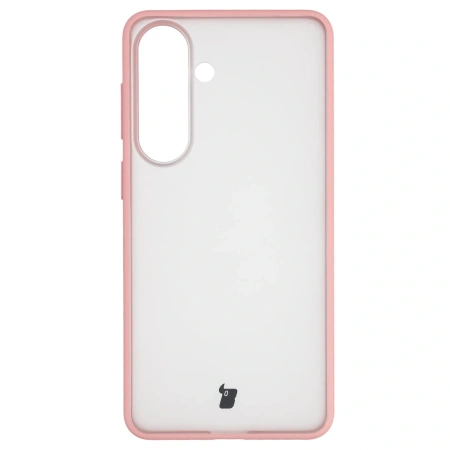 Etui Bizon Case Angelo do Galaxy S26 Plus, półprzezroczyste z jasnoróżową ramką