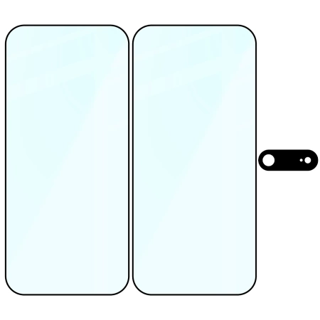 2x Szkło + szybka na aparat Bizon Edge Pack do iPhone Air