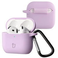 Silikonowe etui z karabińczykiem Bizon Case Headphone Silicone do AirPods 4, jasnozielone