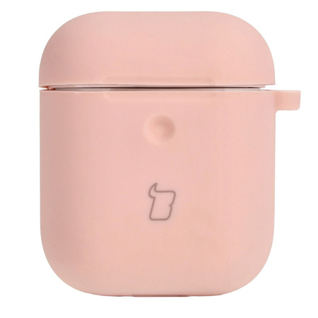 Etui Bizon Case Headphone Silicone do AirPods 1/2, jasnoróżowe