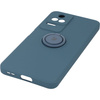 Etui Bizon Case Silicone Ring Sq do Xiaomi Poco F4, granatowe