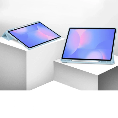 Etui z klapką Bizon Case Tab Lizard do Galaxy Tab S10 FE Plus, błękitne