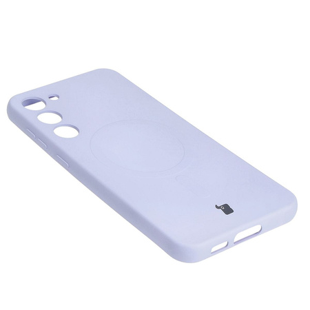 Etui silikonowe z pierścieniem magnetycznym Bizon Case Silicone Magnetic do Galaxy S23 Plus, jasnofioletowe