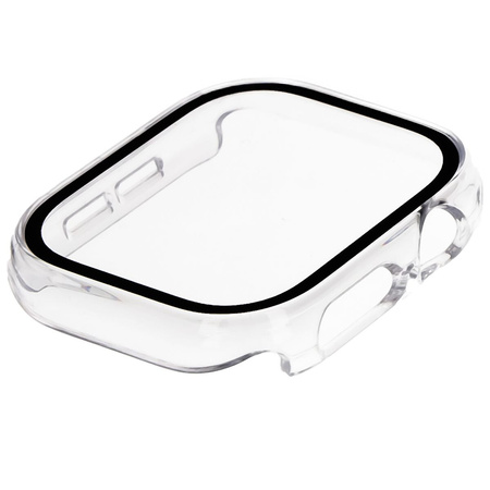 Etui ze szkłem do zegarka Bizon Case+Glass Watch do Apple Watch 11 / 10 (46mm), przeźroczyste