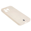 Etui silikonowe z pierścieniem magnetycznym Bizon Case Silicone Magnetic do iPhone 13 Pro, beżowe