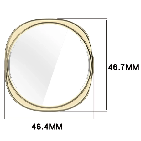 Etui z osłoną ekranu Bizon Case Watch Felipe do Galaxy Watch 8 44 mm, złote