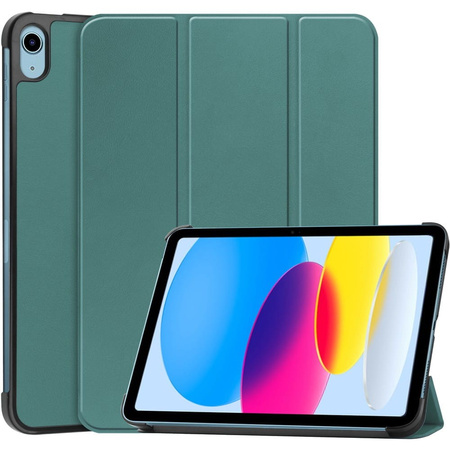 Etui Bizon Case Tab Croc do Apple iPad 10 10.9 2022, ciemnozielone