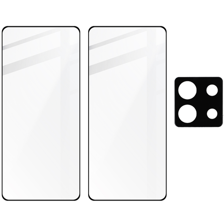 2x Szkło + szybka na aparat BIZON Edge 2 Pack do Xiaomi Poco X6 / Redmi Note 13 Pro 5G