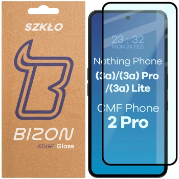 Szkło hartowane Bizon Glass Edge 2 do Galaxy S25 Ultra, czarna ramka