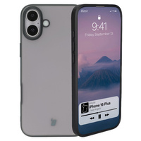Etui Bizon Case Angelo do iPhone 16 Plus, półprzezroczyste z czarną ramką