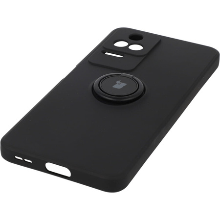 Etui Bizon Case Silicone Ring Sq do Xiaomi Poco F4, czarne