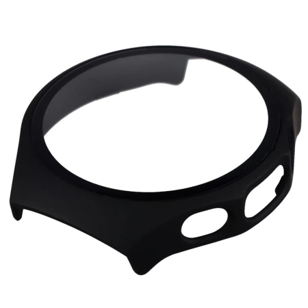 Etui ze szkłem do zegarka Bizon Case Watch Adamo do Huawei Watch 5 46 mm, matowe czarne