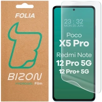 Folia hydrożelowa na ekran Bizon Glass Hydrogel Front do Xiaomi POCO X5 Pro / Redmi Note 12 Pro 5G / 12 Pro Plus 5G, 1 sztuka