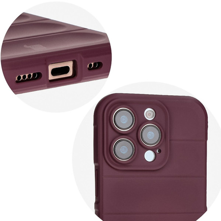 Pancerne etui Bizon Case Tur do iPhone 16 Pro, ciemnofioletowe