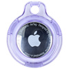 Etui Bizon Case Locator Keychain do Apple AirTag, przezroczysto-fioletowe