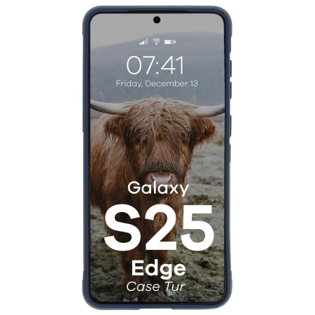 Pancerne etui Bizon Case Tur do Galaxy S25 Edge, granatowe