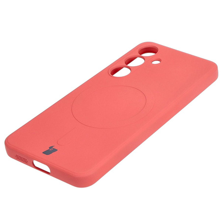 Etui Bizon Case Silicone Magnetic Sq do Galaxy S24, brudny róż