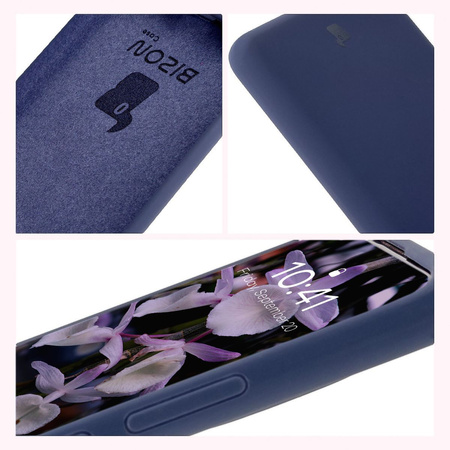 Silikonowe etui Bizon Soft Case do Xiaomi Redmi Note 14 Pro Plus 5G, ciemnoniebieskie