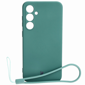 Etui Bizon Case Silicone do Samsung Galaxy S23 FE, ciemnozielone