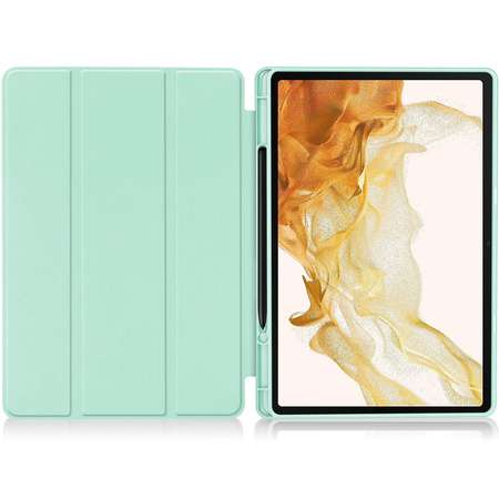 Etui Bizon Case Tab Lizard do Samsung Galaxy Tab S10 Plus / S9 Plus, miętowe