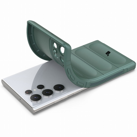 Pancerne etui Bizon Case Tur do Galaxy S22 Ultra, ciemnozielone