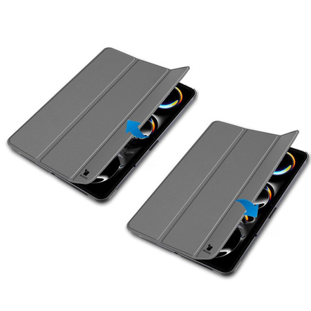 Etui Bizon Case Tab Croc do iPad Pro 11" 5 gen. 2024, szare