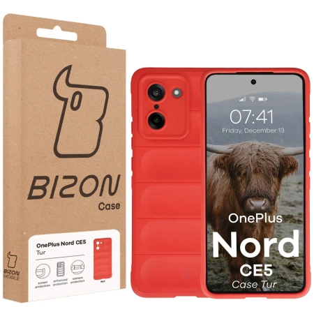 Pancerne etui Bizon Case Tur do OnePlus Nord CE5 5G, czerwone