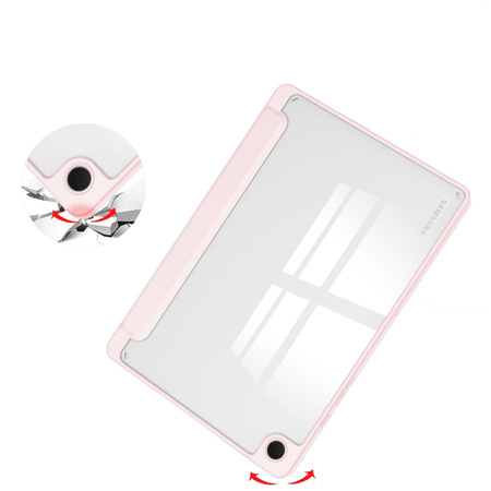 Etui Bizon Case Tab Clear Matt do Galaxy Tab A9 Plus, jasnoróżowe