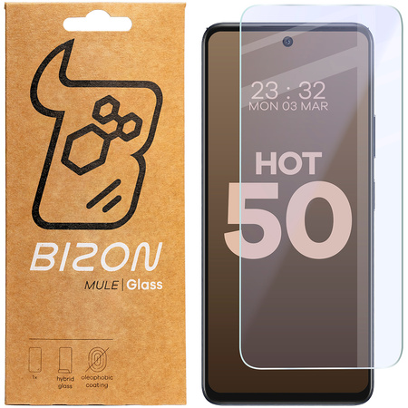 Elastyczne szkło hybrydowe Bizon Glass Mule do Infinix Hot 50 4G
