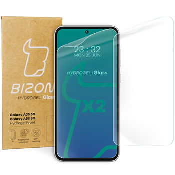 Folia hydrożelowa na ekran Bizon Glass Hydrogel Front do Galaxy A35 / A55 5G, 2 sztuki