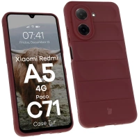 Pancerne etui Bizon Case Tur do Xiaomi Redmi A5 4G / POCO C71 4G, burgundowe