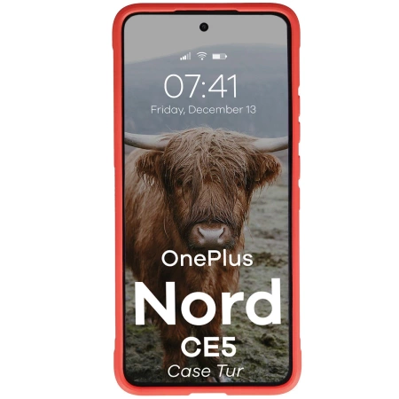 Pancerne etui Bizon Case Tur do OnePlus Nord CE5 5G, czerwone