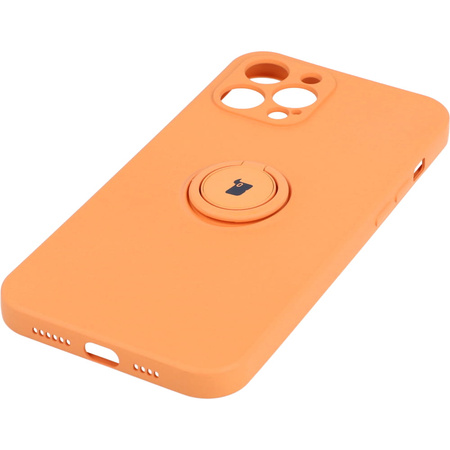 Etui Bizon Case Silicone Ring do iPhone 12 Pro Max, pomarańczowe