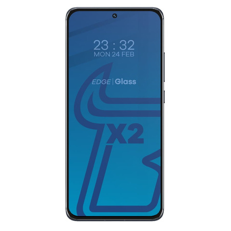 Szkło hartowane Bizon Glass Edge 3D - 2 sztuki + ochrona na obiektyw, Xiaomi 12 / 12X, czarne