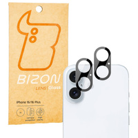 Szkło na aparat Bizon Glass Silk Lens do iPhone 16  / 16 Plus, 2 sztuki