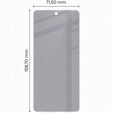Prywatyzujące szkło hybrydowe Bizon Glass Mule Shadow do Realme 14T 5G, matowe