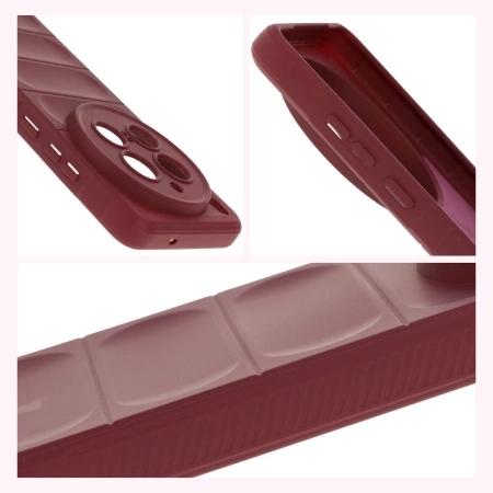 Pancerne etui Bizon Case Tur do Vivo X200 Pro, burgundowe