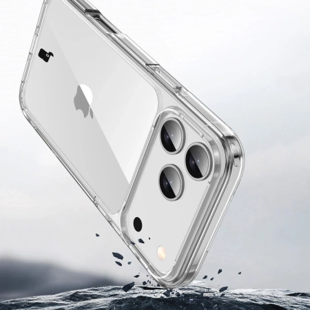 Etui Bizon Case Halo do iPhone 17 Pro Max, przezroczyste